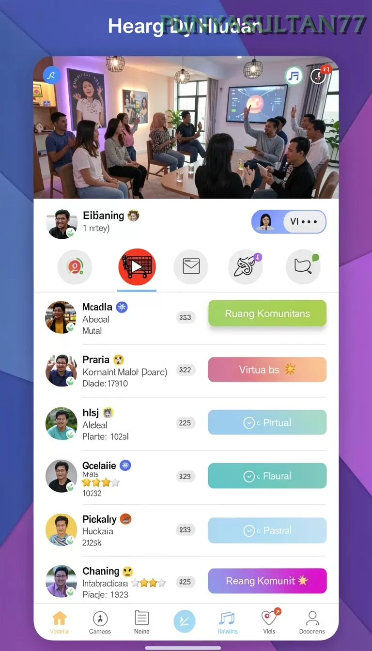 Cuplikan layar PRESIDENCC — menu navigasi